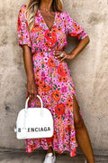 Floral Side Slit Midaxi Dress