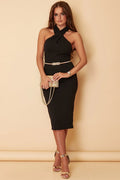 Halter Neck Midi Dress